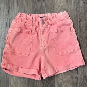 GAP Denim Relaxed Fit‎ Girls Coral Pink Shorts Size 12